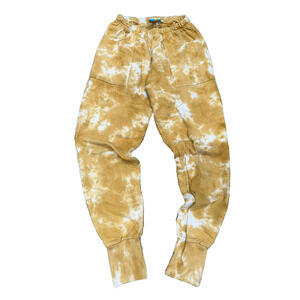 BIG BUD Gold Tie-Dye 100% Cotton Y2K Raw Hem Sweatpants Pants Large A005004